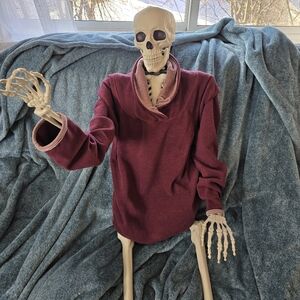 Prana vneck fleece pullover size medium